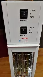 Heizstrahler Test : Die Verpackung des Powerheizstrahler Burda Smart Tower